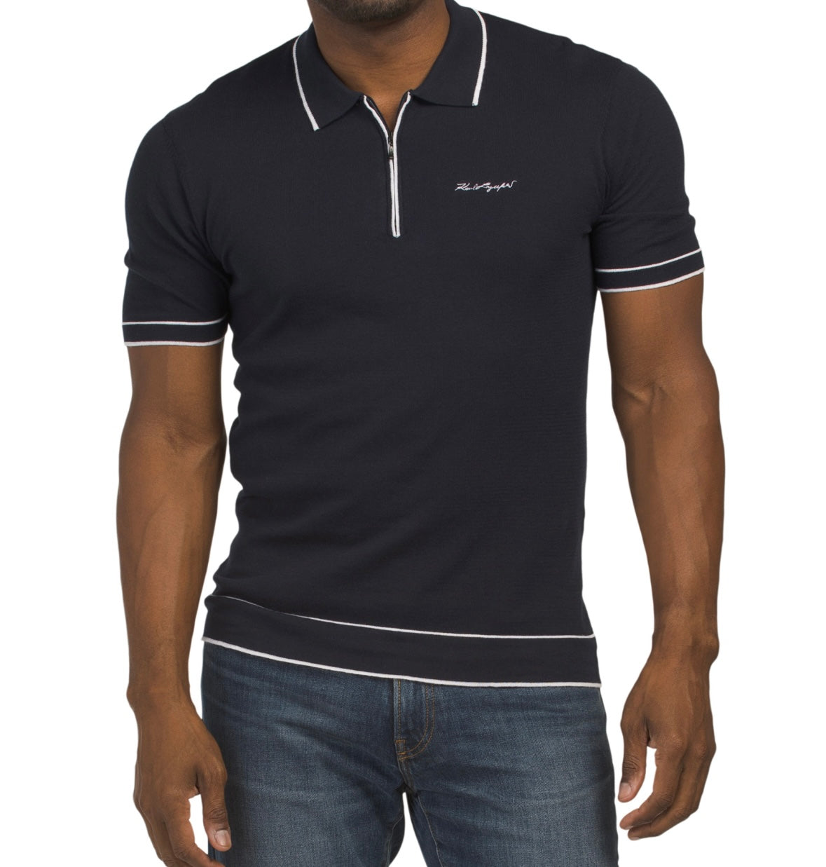 Karl Lagerfeld Navy Polo – Timeless Elegance