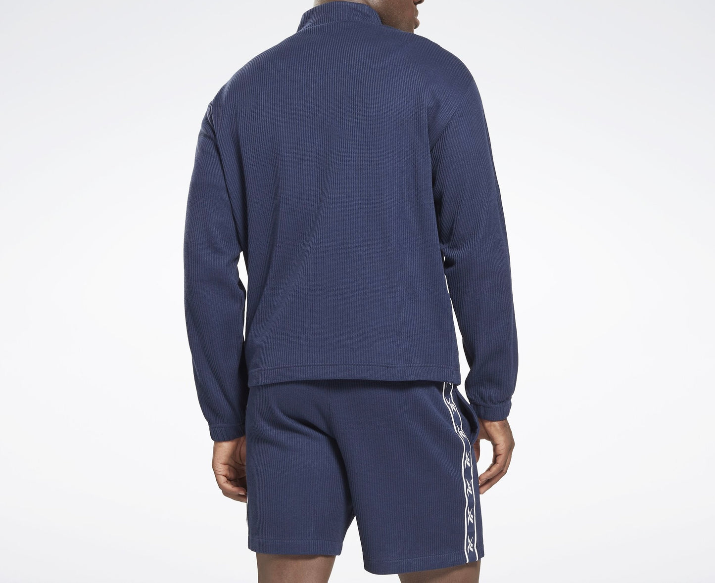 Reebok Ribbed Track Pullover - Navy