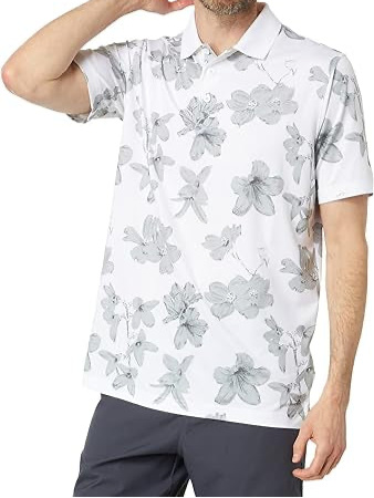 Puma Floral Polo – White & Gray Floral Print