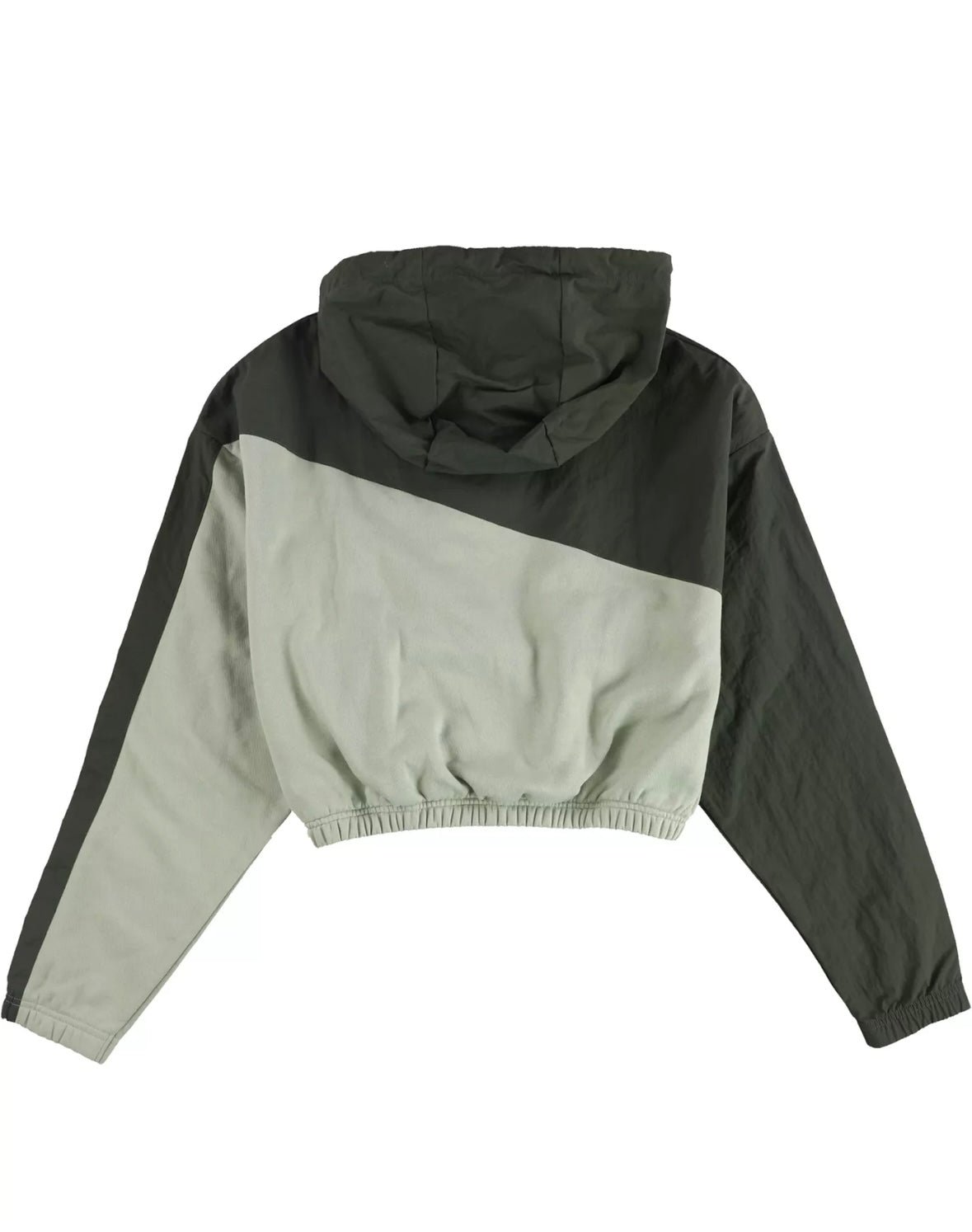 Reebok Cropped Jacket with Built In Utility Bag Two Tone Green